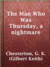 Cover image for The Man Who Was Thursday, a nightmare